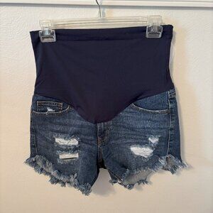 Pink Blush Maternity Jean Shorts